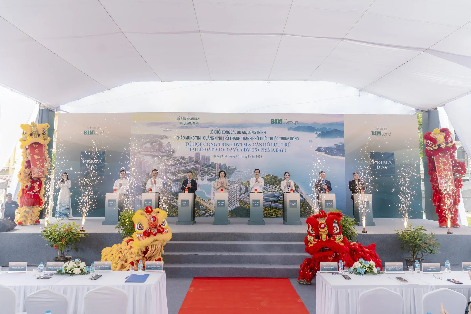 Đại biểu tham dự lễ khởi công dự án Prima Bay tại Halong Marina, phường Bãi Cháy