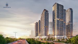 Phối cảnh khu căn hộ Imperia trong Khu đô thị Hà Nội Garden City, nơi triển khai The Primavera MIK Group