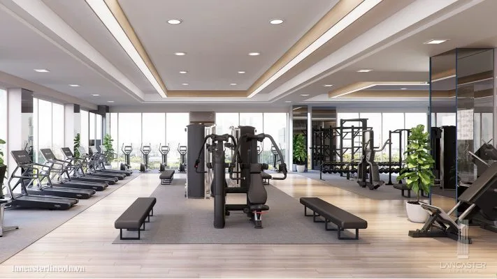 Phòng gym hiện đại với đầy đủ máy tập thuộc tiện ích nội khu Ansana Kita