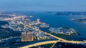 Toàn cảnh Khu đô thị Halong Marina về đêm, nơi Marina Living Halong của BIM Land tọa lạc