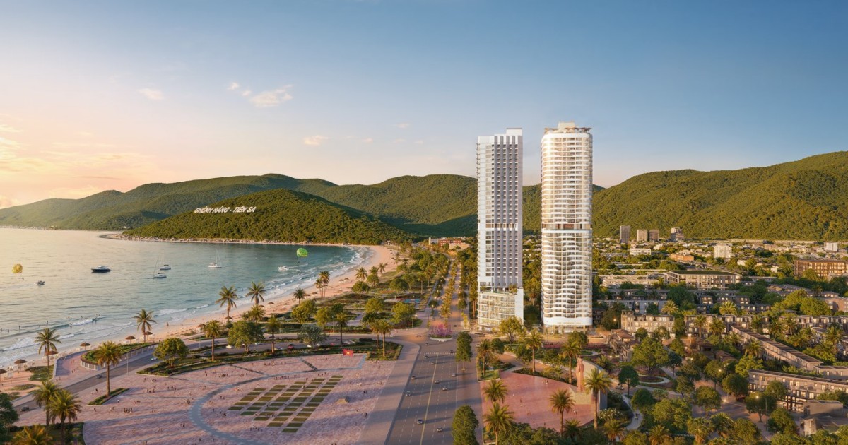 Phối cảnh hai tòa tháp Q’Terra và Courtyard by Marriott sát biển Quy Nhơn, Phát Đạt phát triển